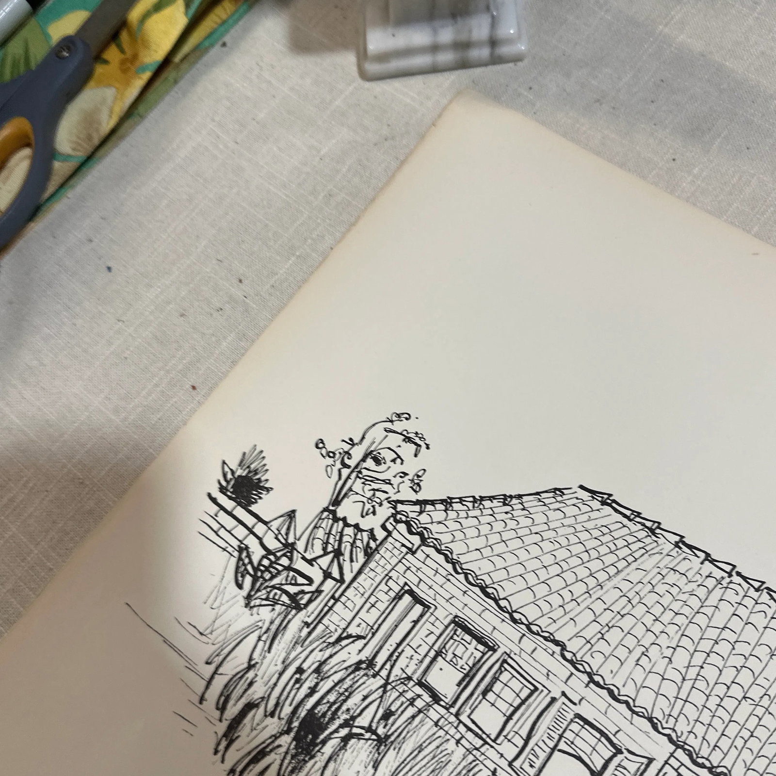 Pair of Brazilian Style Prints of House and Desert, Signed Aldemir Martins - 2