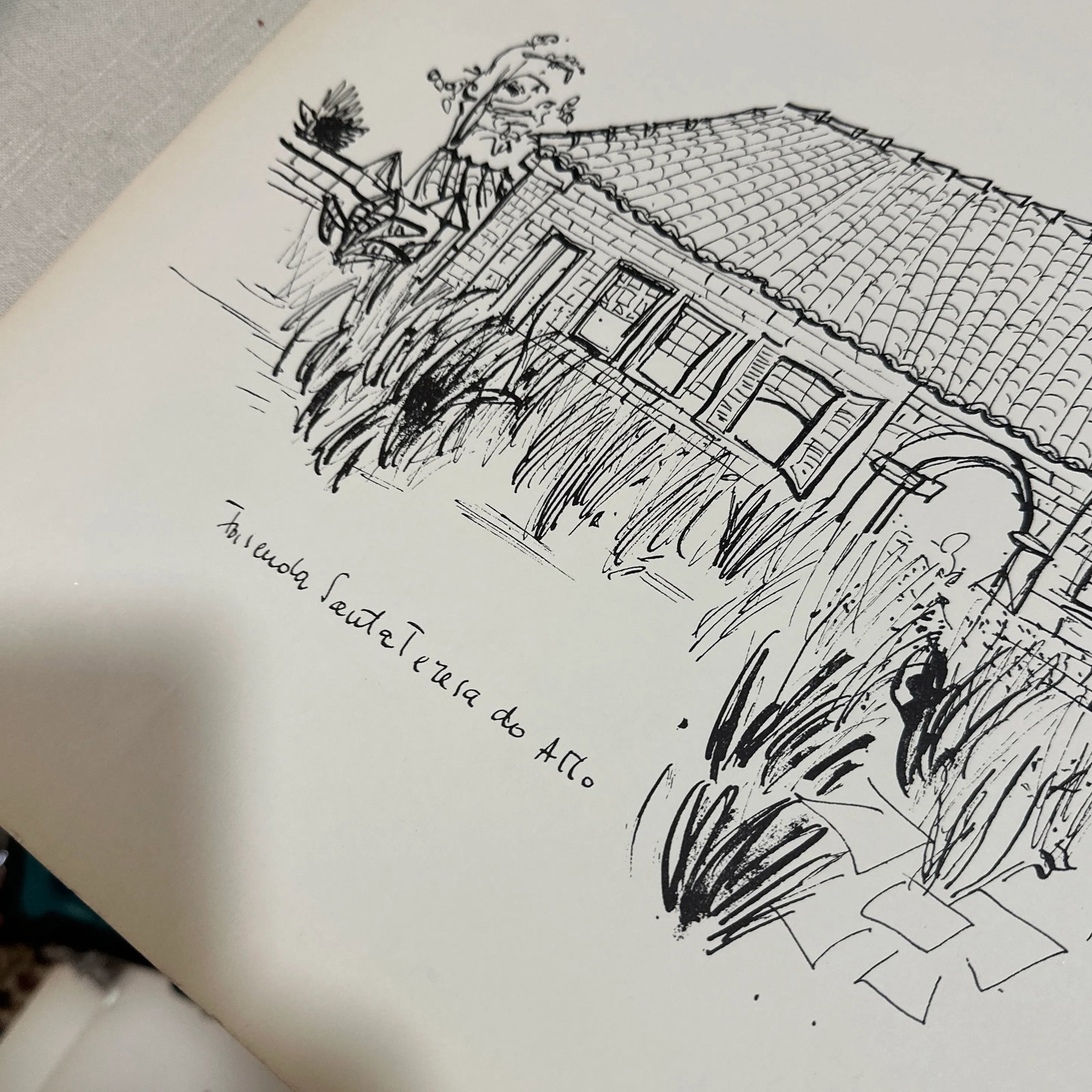 Pair of Brazilian Style Prints of House and Desert, Signed Aldemir Martins - 3