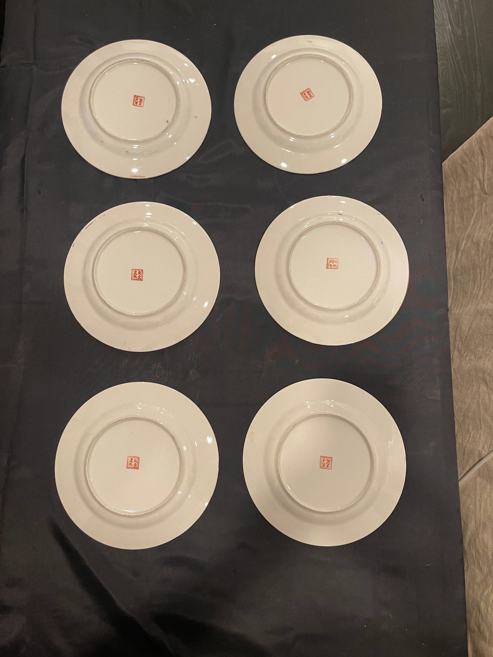 Mid 19th Century Rose Medallion Style Chinese Porcelain Plates- Set of 6 - 3