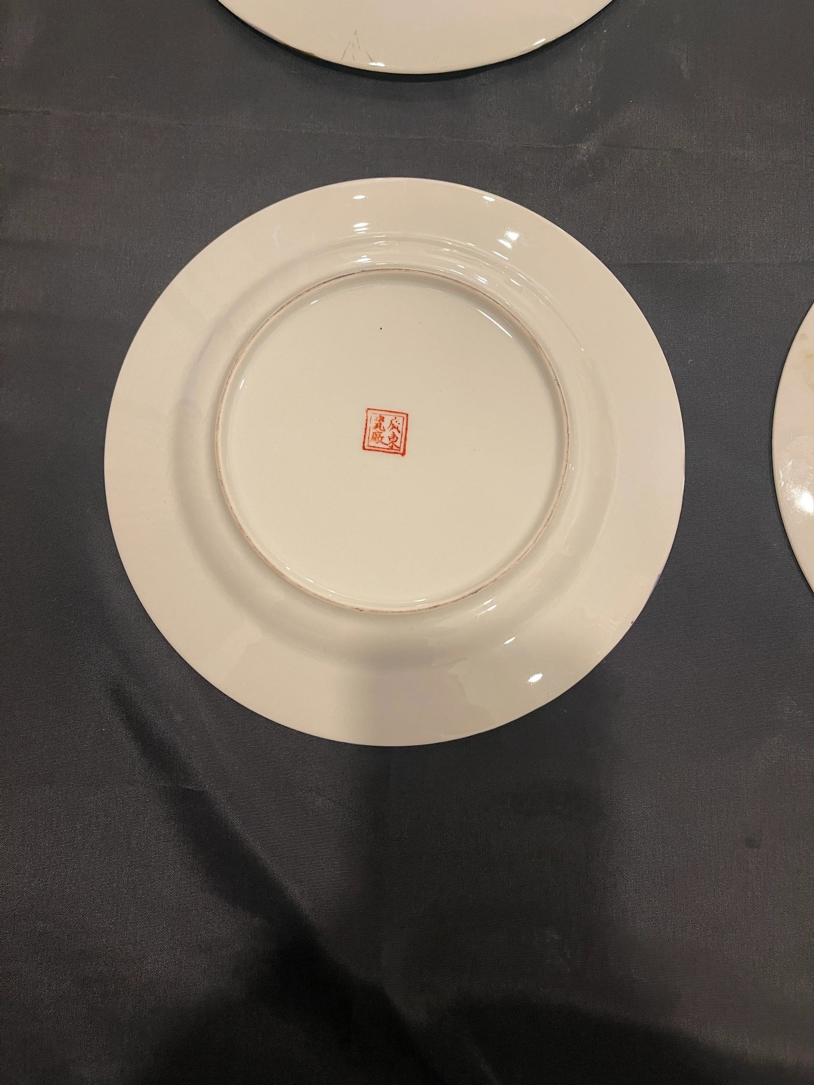 Mid 19th Century Rose Medallion Style Chinese Porcelain Plates- Set of 6 - 4