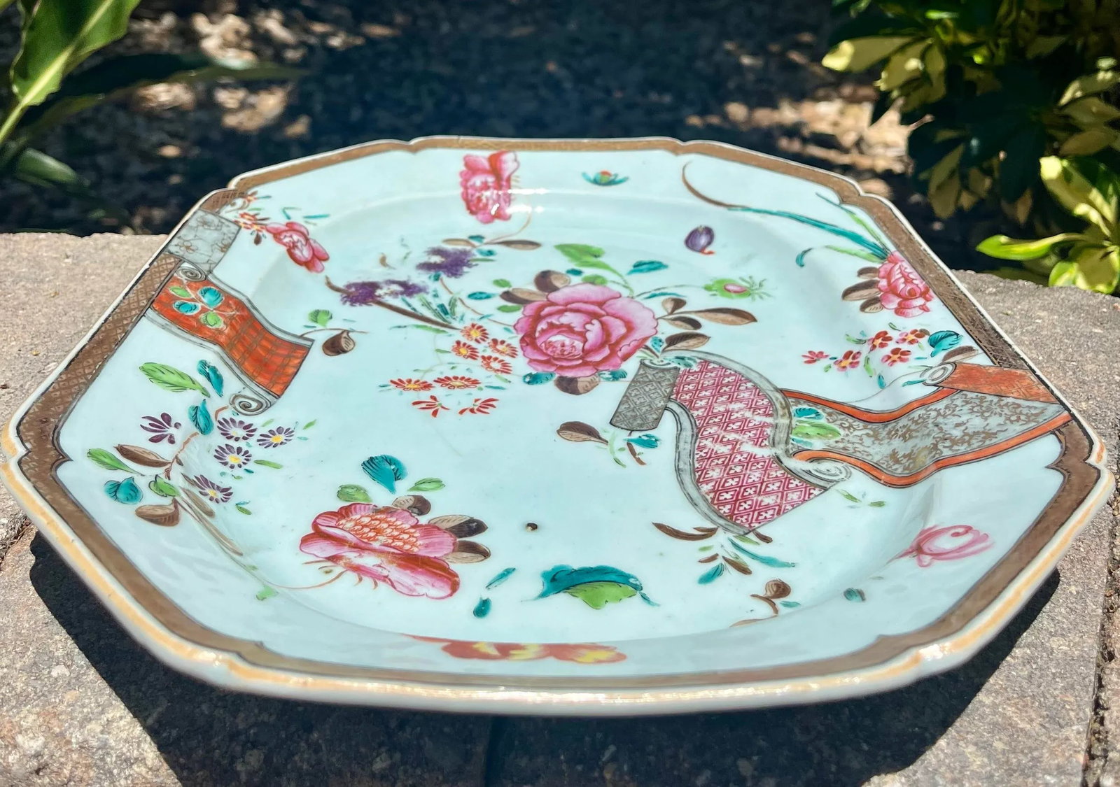 18th Century Chinese Export Famille Rose Hand Painted Porcelain Platter - 3