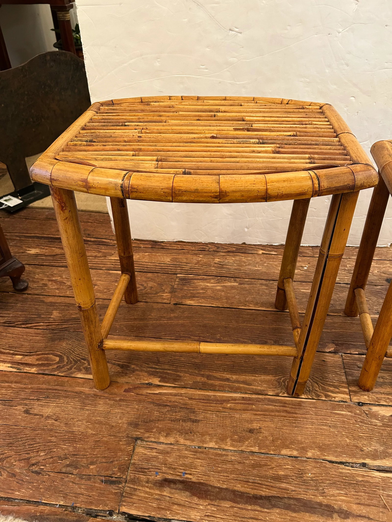 Vintage Bamboo Nesting Tables -Set of 3 - 11