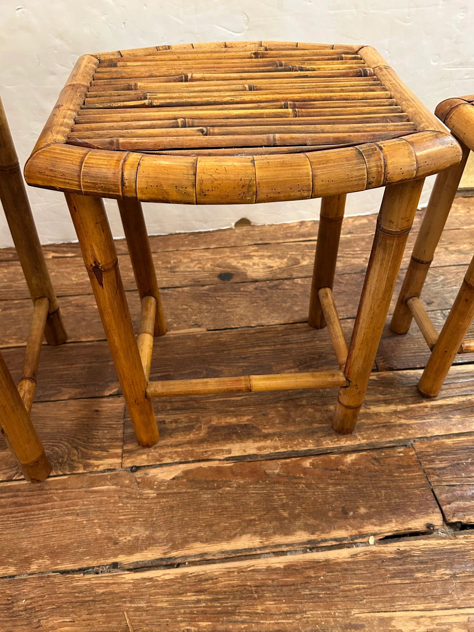 Vintage Bamboo Nesting Tables -Set of 3 - 9