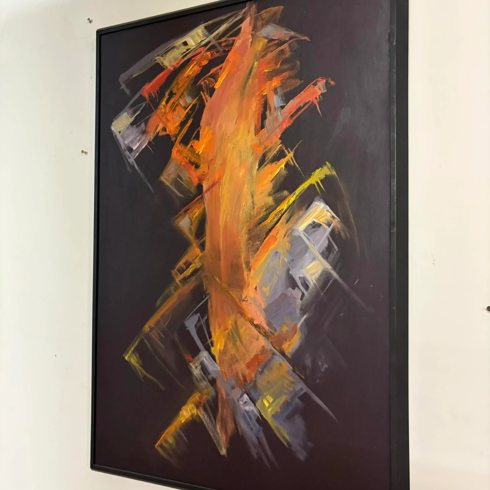 Poem of Fire Abstract Expressionist Oil Painting by Evgania Griffin - Seattle Art Museum Provenance - 3