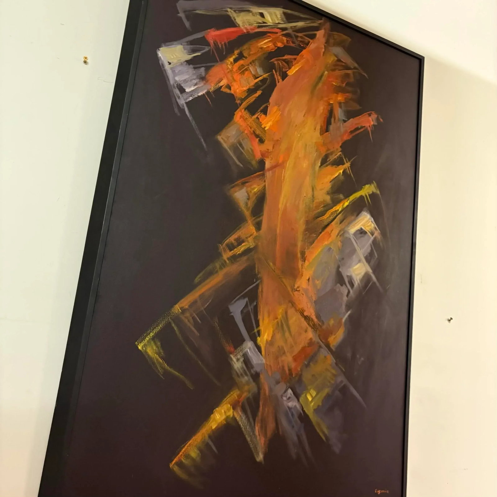 Poem of Fire Abstract Expressionist Oil Painting by Evgania Griffin - Seattle Art Museum Provenance - 4