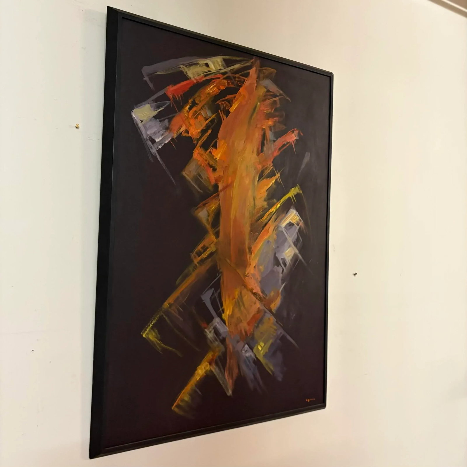 Poem of Fire Abstract Expressionist Oil Painting by Evgania Griffin - Seattle Art Museum Provenance - 9