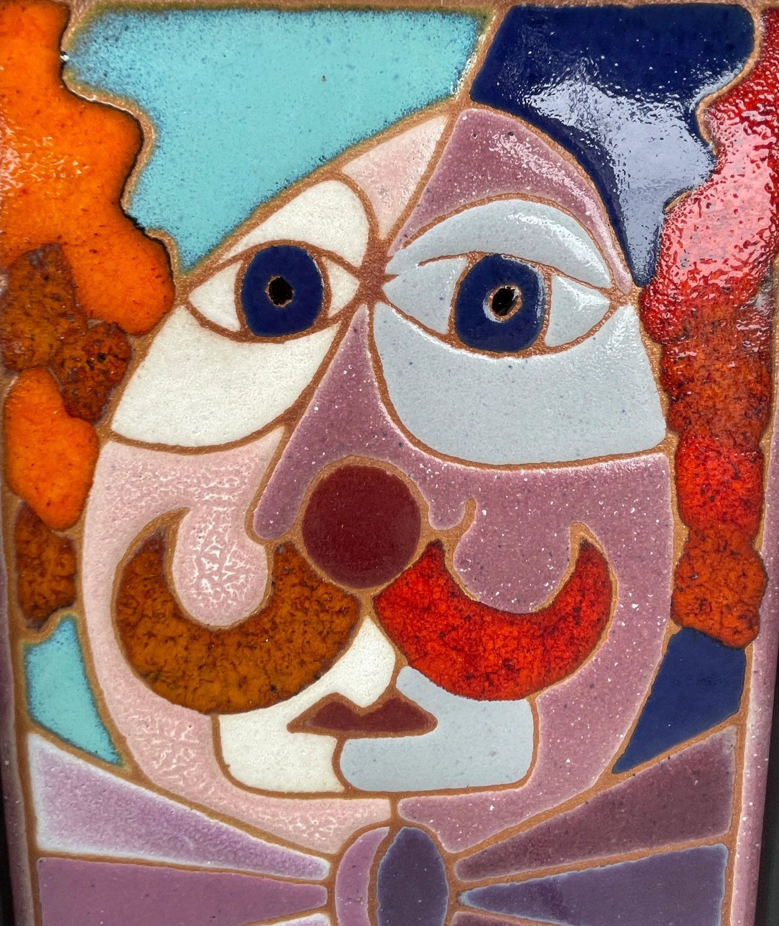 1980s "Otto" Ceramic Mosaic by Tile Muralist Guillermo Wagner Granizo - 2