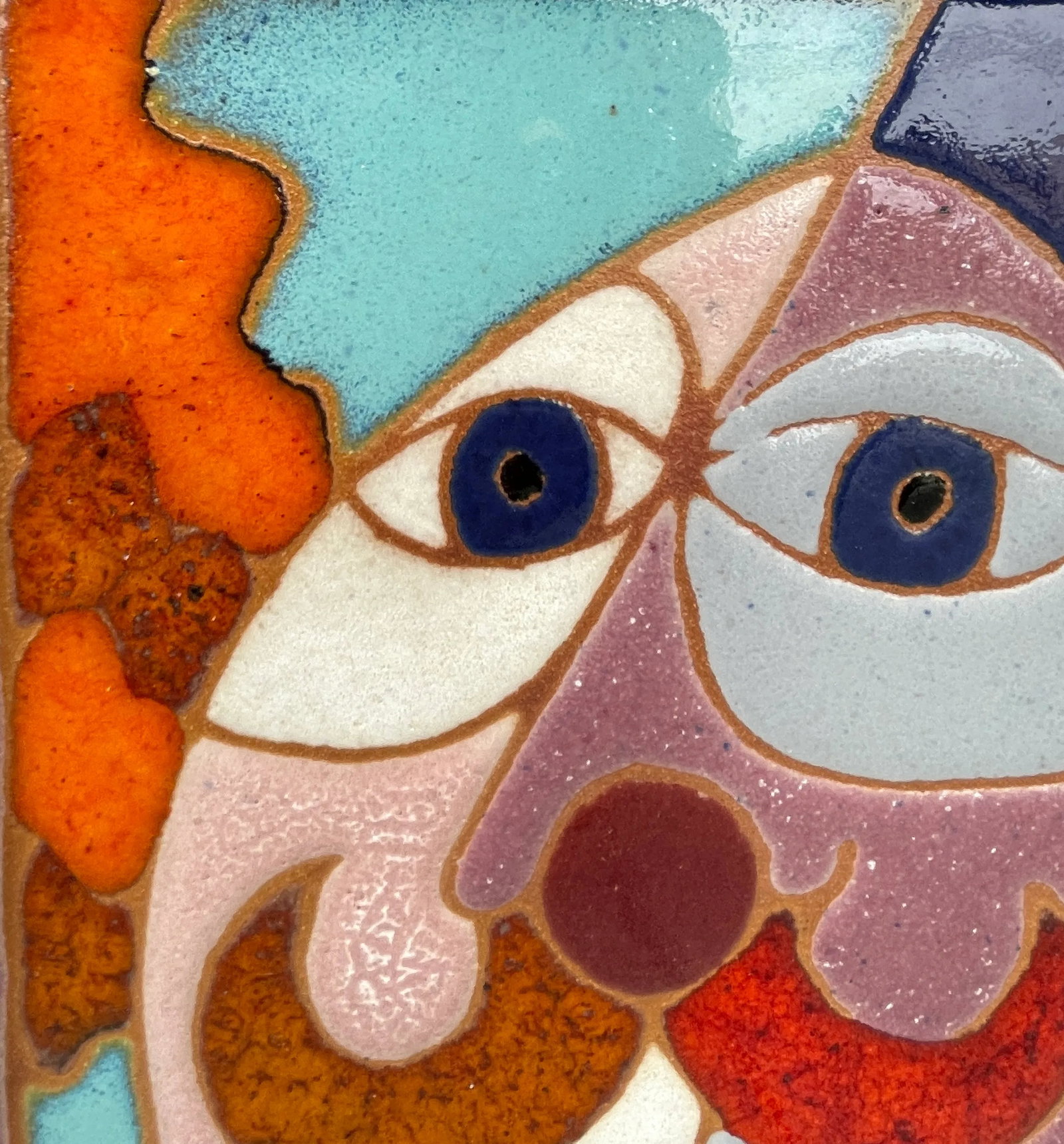 1980s "Otto" Ceramic Mosaic by Tile Muralist Guillermo Wagner Granizo - 6