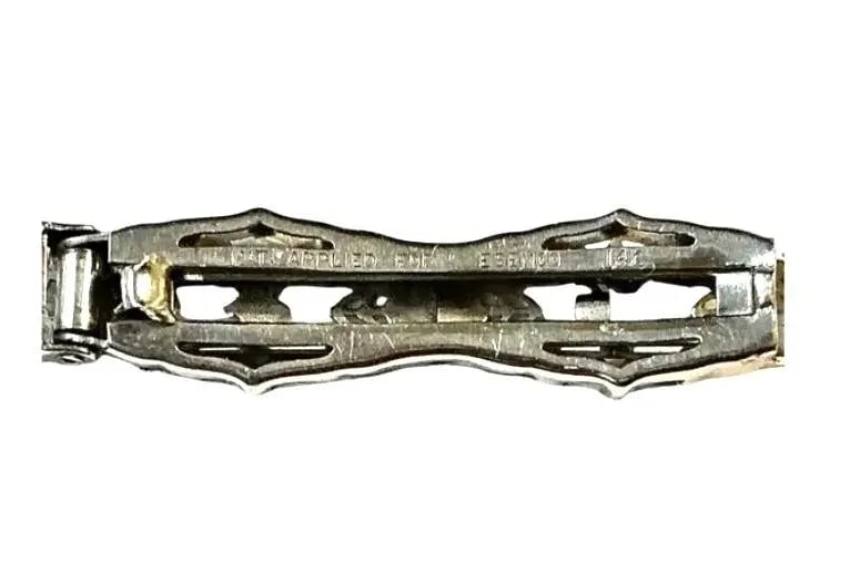 14k White Gold Filigree and Diamond Bracelet, Art Deco - 4
