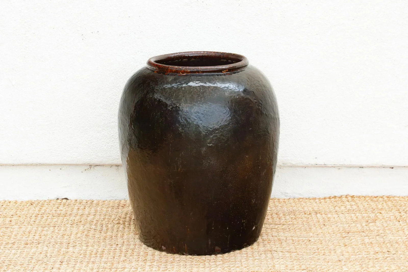 Grand Martaban Storage Pottery Hand Glazed Finish - 3