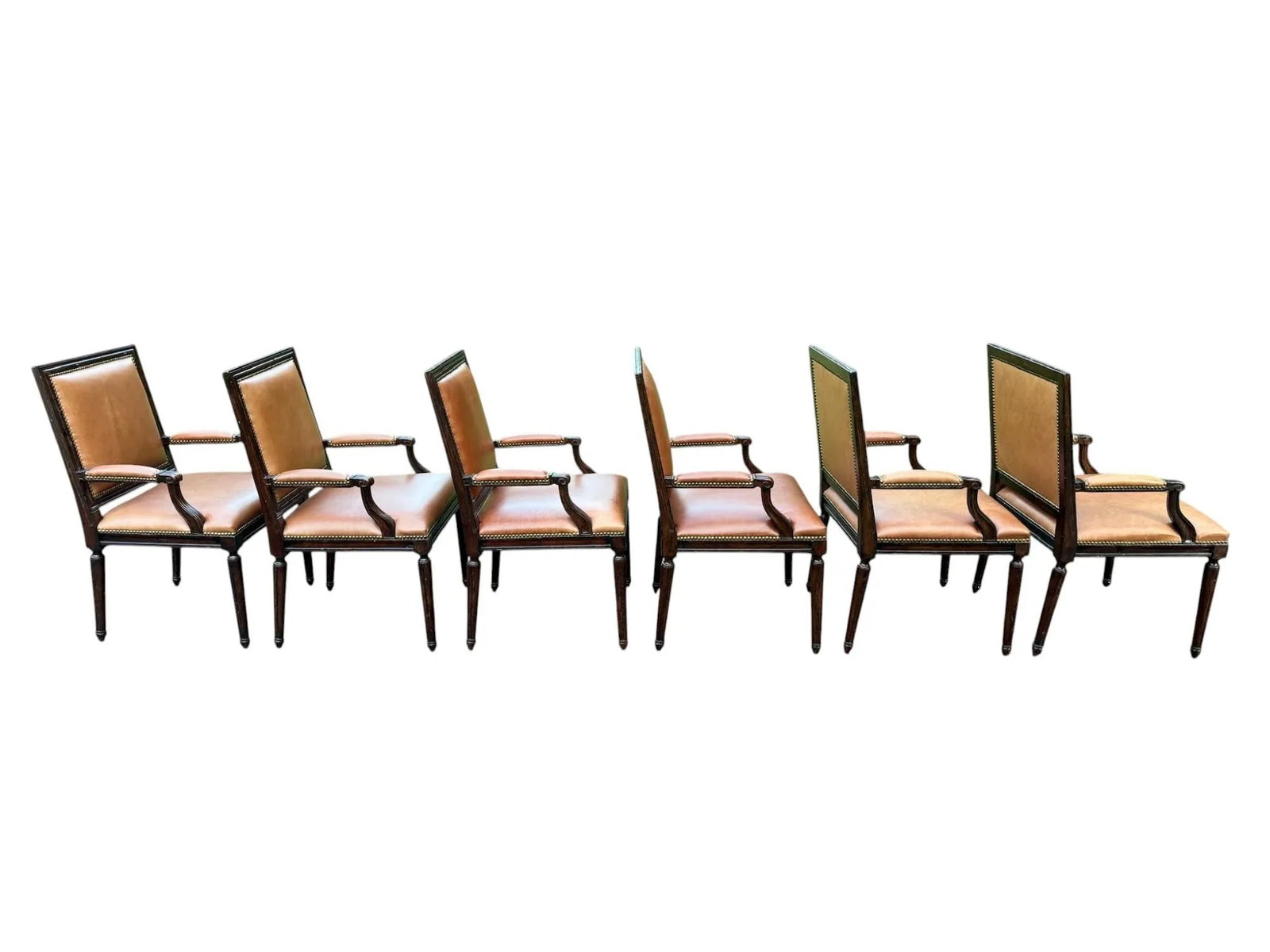 New Ralph Lauren Leather Dining Chairs - A Set of 6 - 2