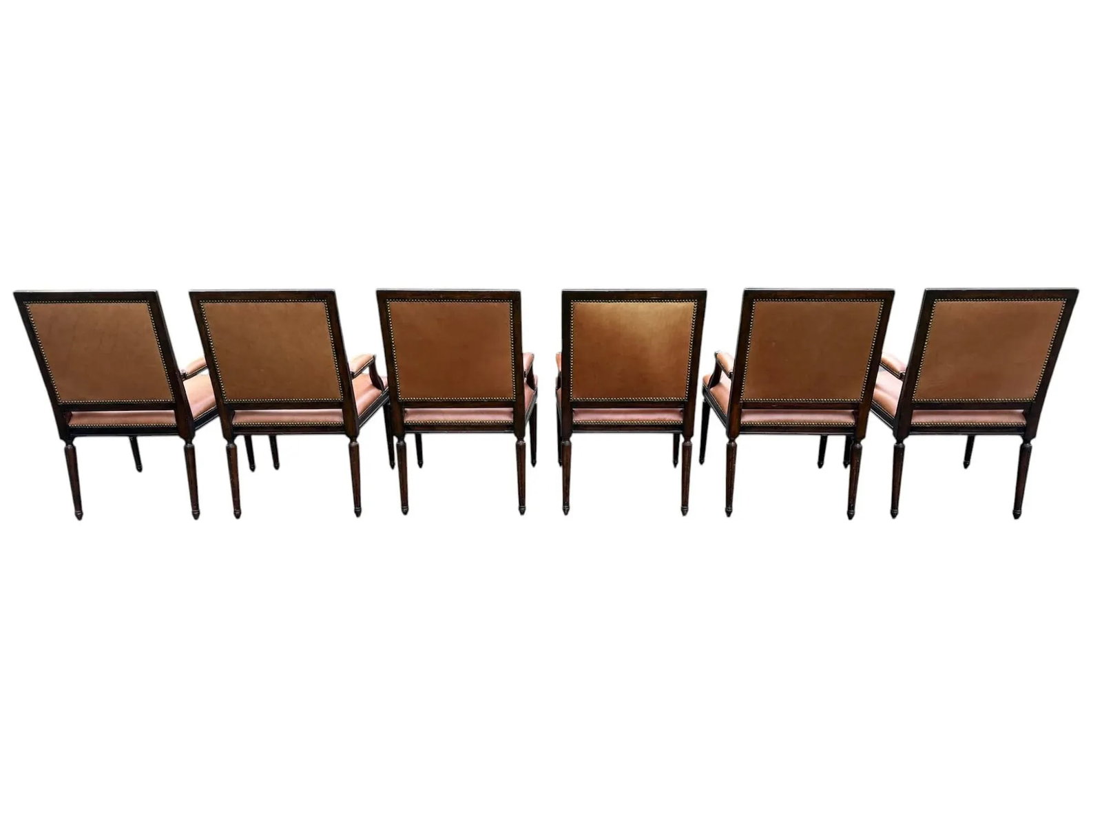 New Ralph Lauren Leather Dining Chairs - A Set of 6 - 4