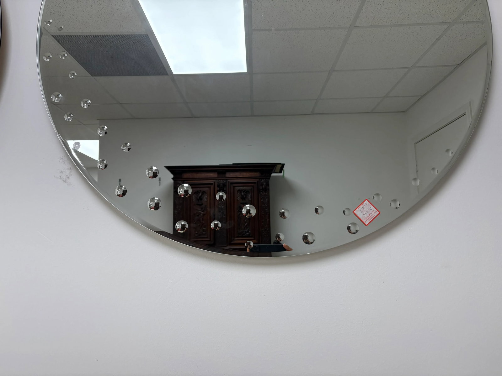 1960s Italian Modern Mirror With Bullseye Design - 5