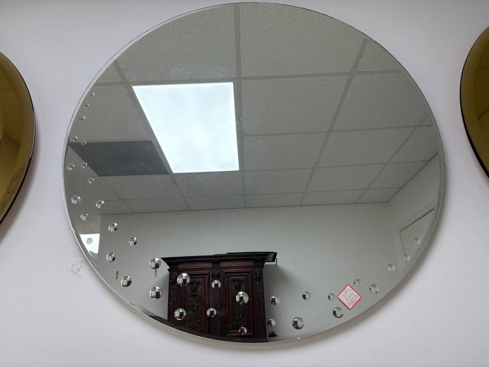 1960s Italian Modern Mirror With Bullseye Design - 7