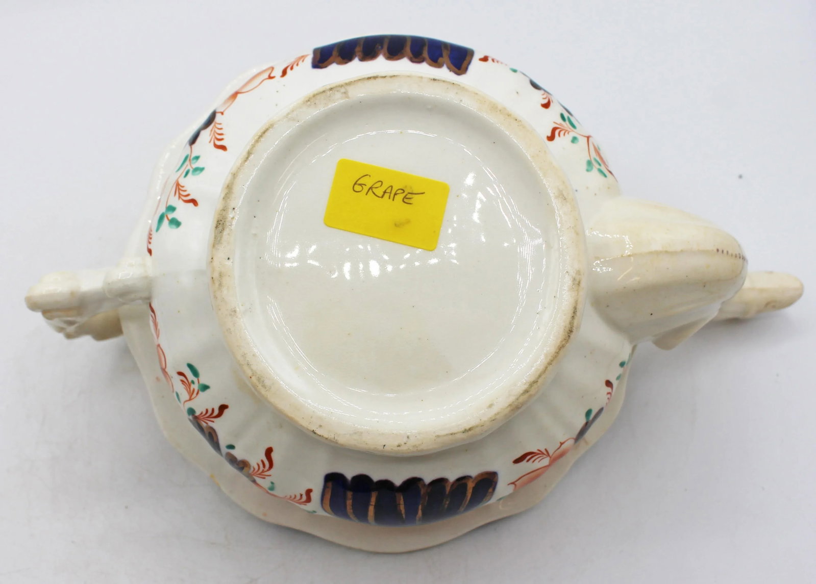 C. 1850 English Staffordshire District Gaudy Welsh "Grape" Pattern Tea Pot - 7