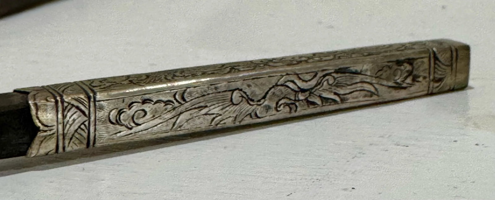 Mid 20th Century Rosewood Sterling-Silver Capped Chopsticks- Set of 16 - 4