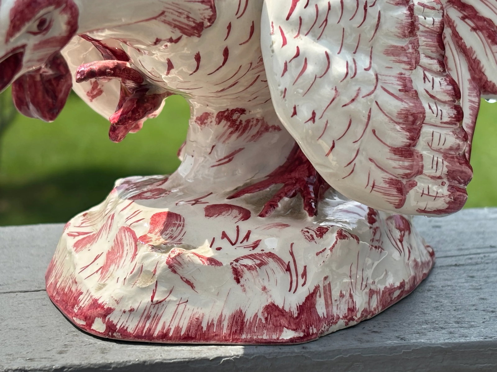 1970s Rose, and Italian - A Porcelain Pair of Roosters - 8
