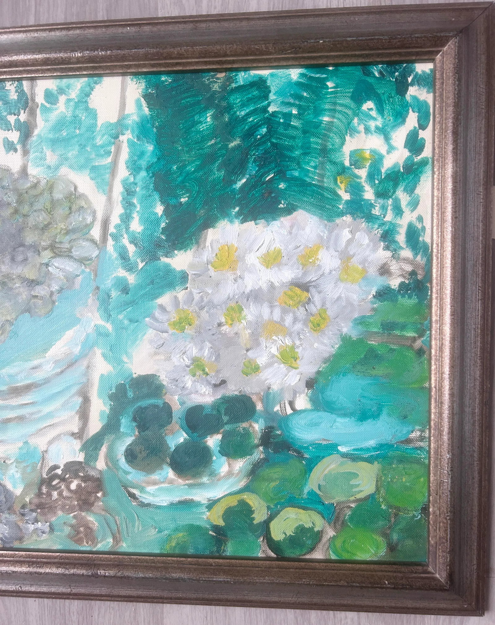 Original Justin McCarthy "Untitled" Green Still Life Oil Painting, Framed - 5