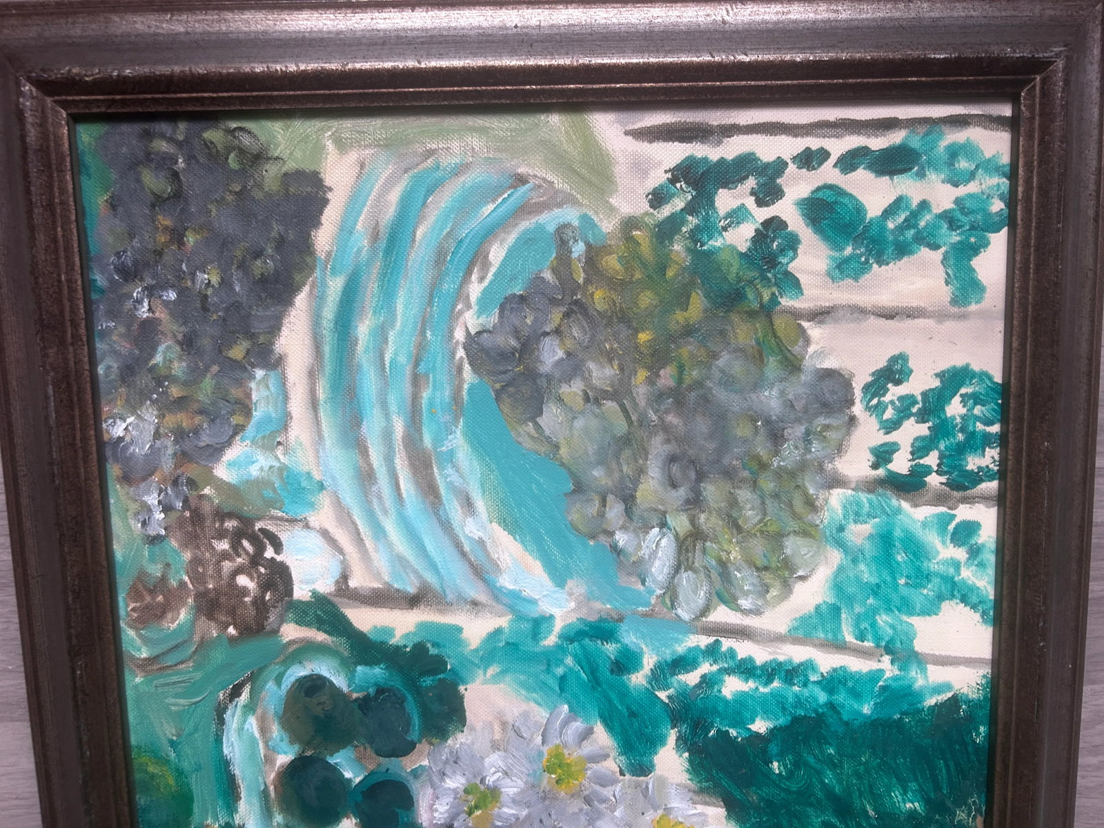 Original Justin McCarthy "Untitled" Green Still Life Oil Painting, Framed - 7
