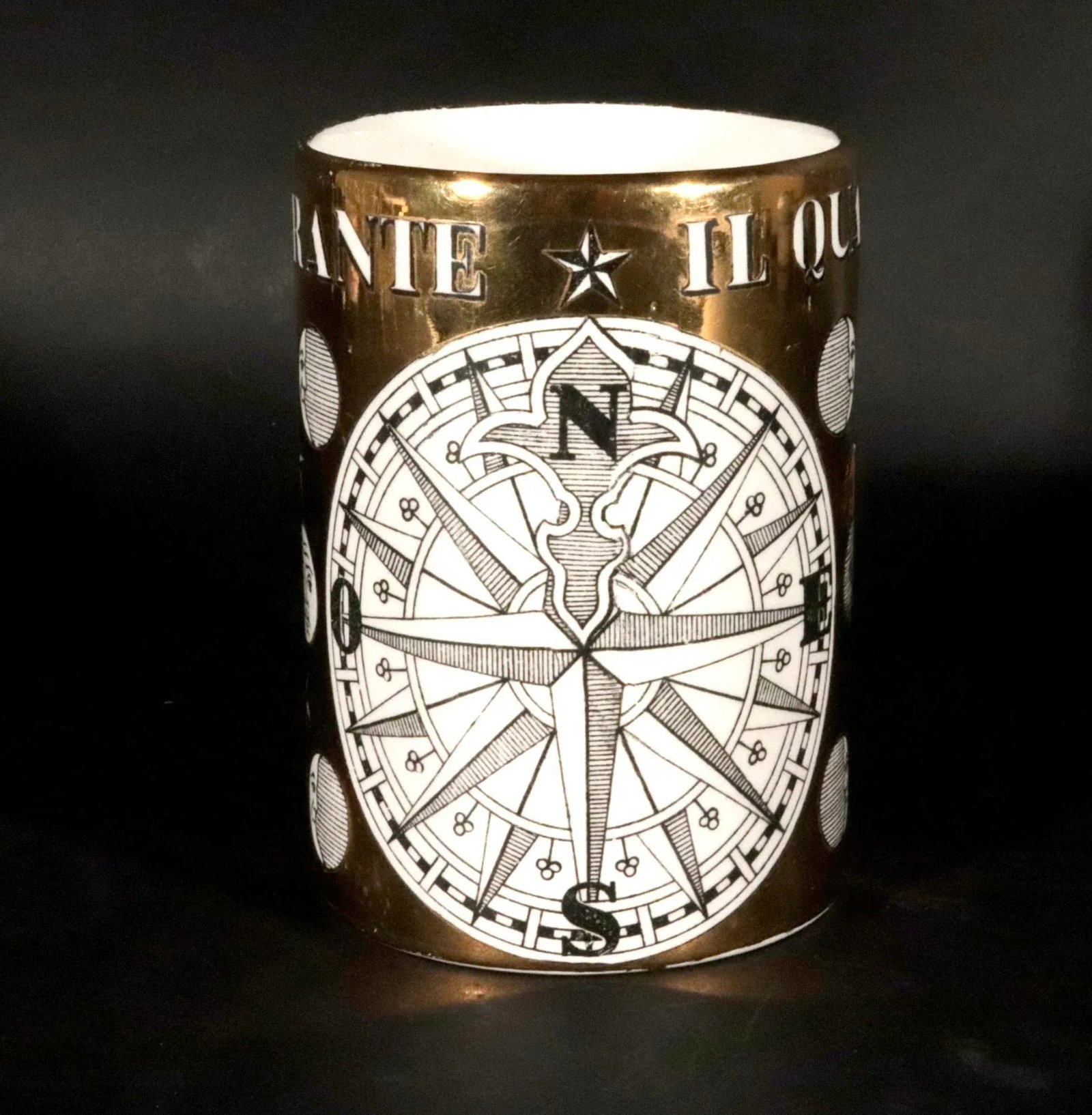 Piero Fornasetti "Il Quadrante" Ceramic Beer Stein - 4
