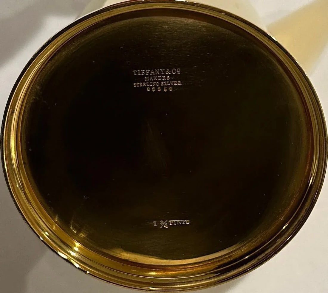 Mid 20th Century Tiffany & Co. Gilt Sterling Silver Chocolate Pot - 11