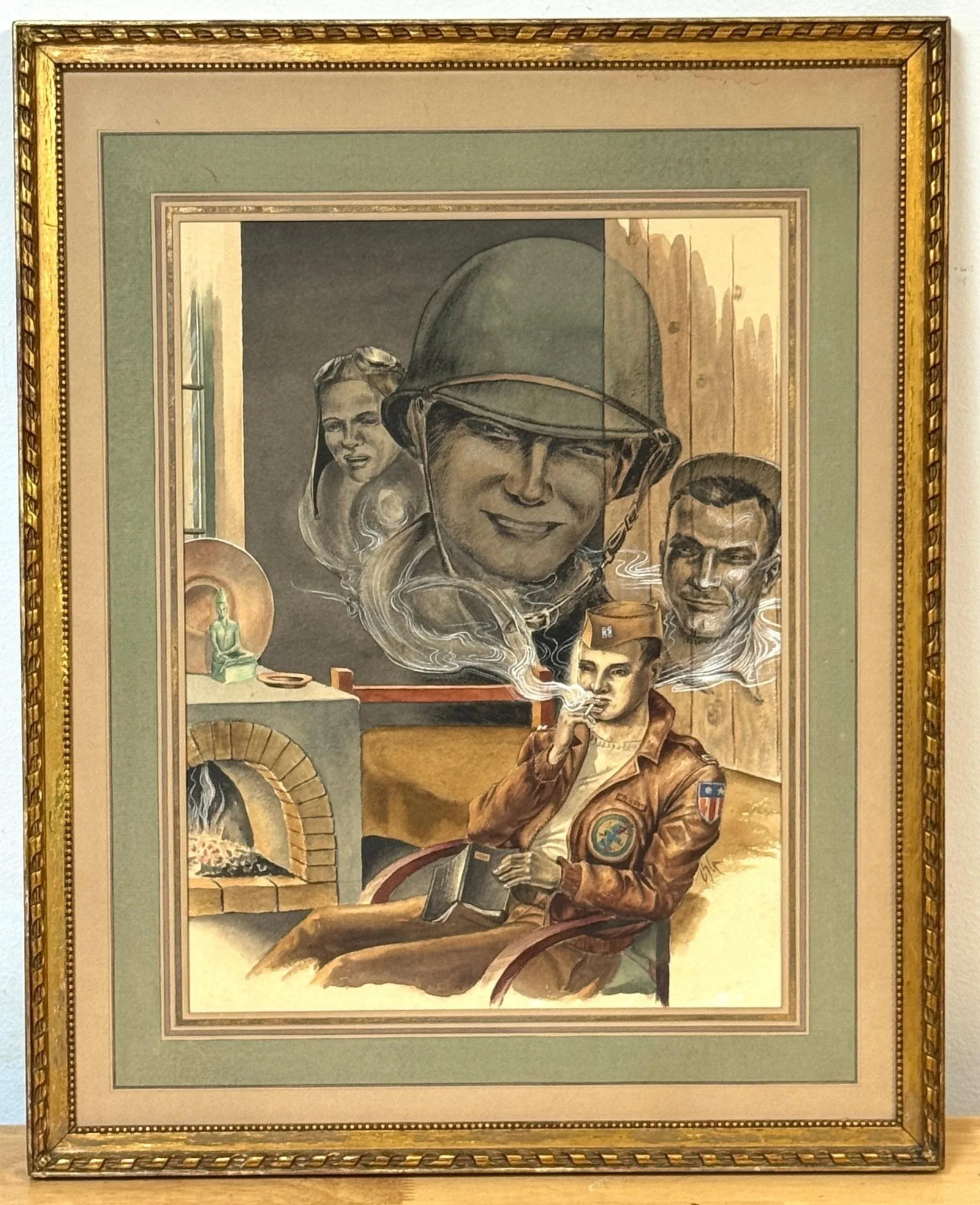 WWII Private Theater: Gay American Soldier in Reflection - 4