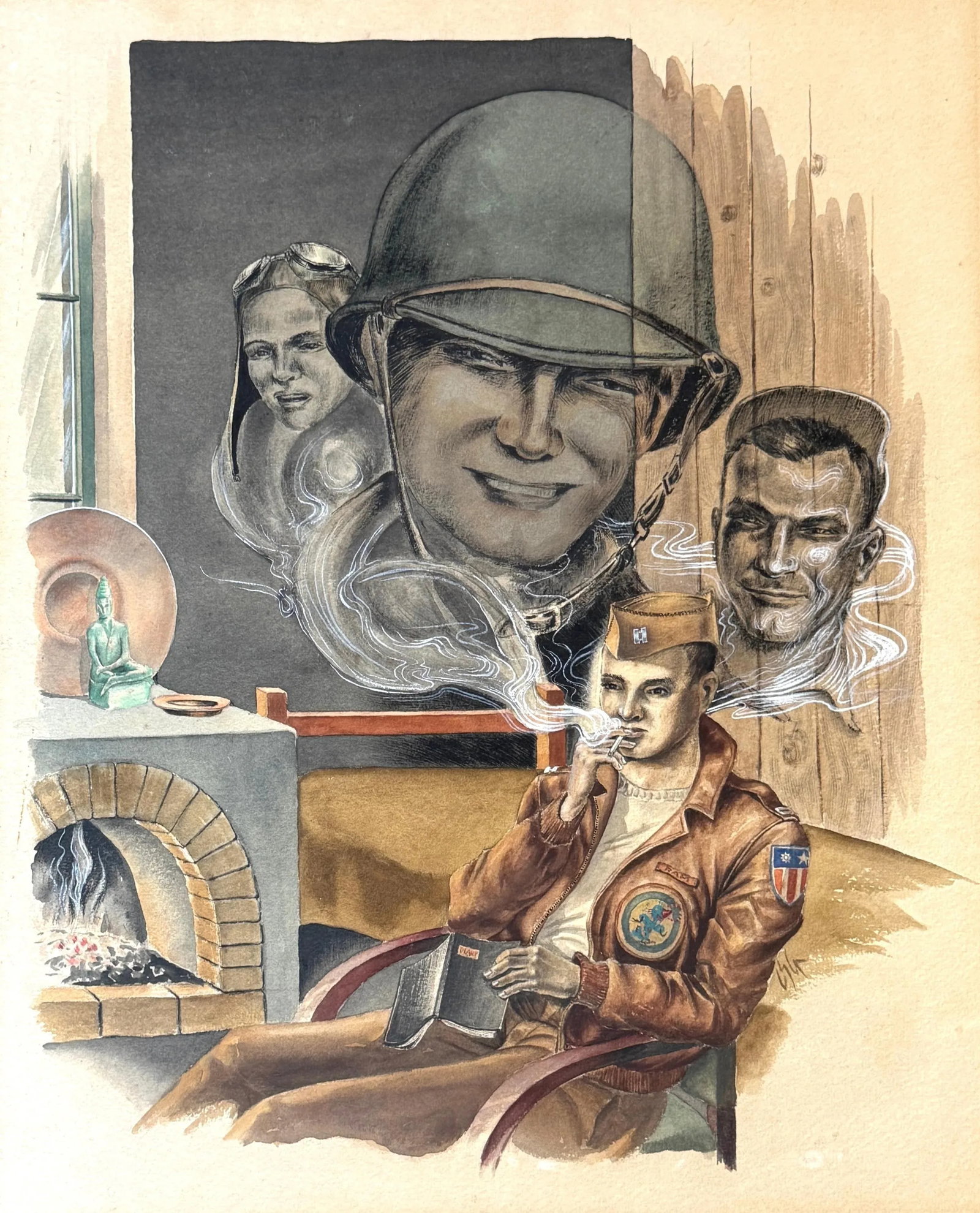 WWII Private Theater: Gay American Soldier in Reflection - 8