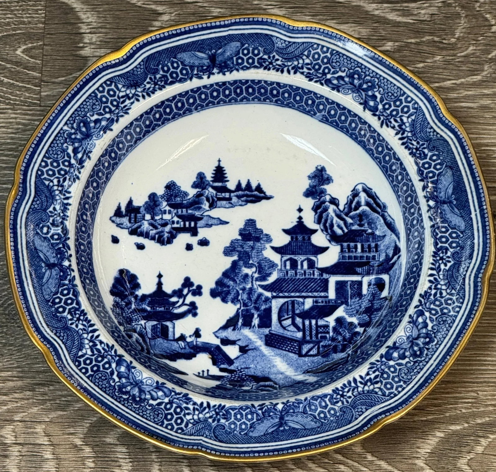Pair of Early 19th Century Spode Blue and White "Pagoda" Stone China Bowls, 1825 - 5