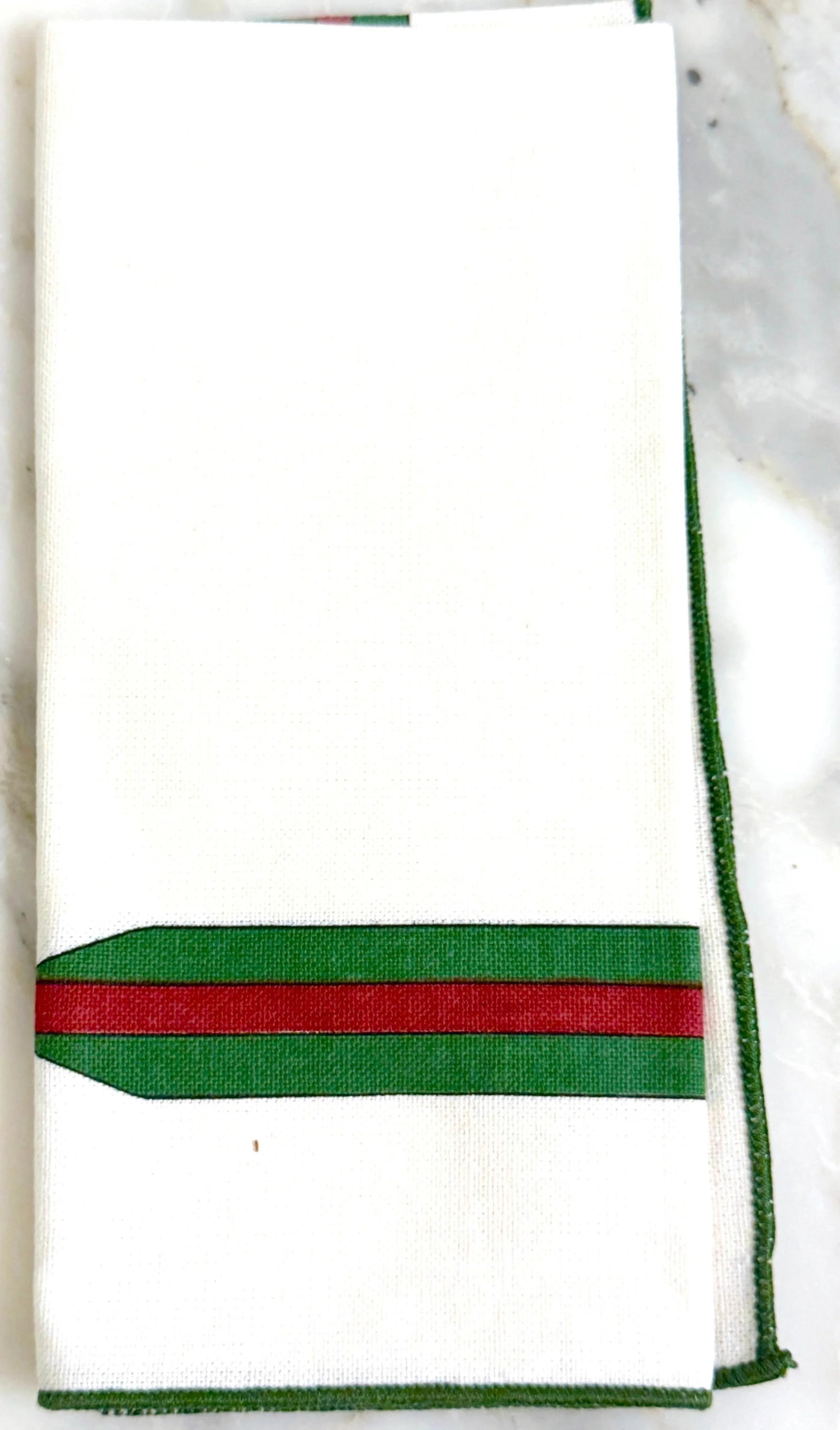 12 Vintage Aldo Gucci Equestrian Napkins with Horsebit Motif, Signed, 1980s - 11