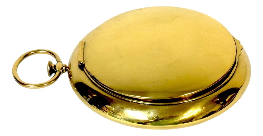 Victorian Brass Oversized Pocket Watch-Form Box, England, Circa 1880 (1 of 10)