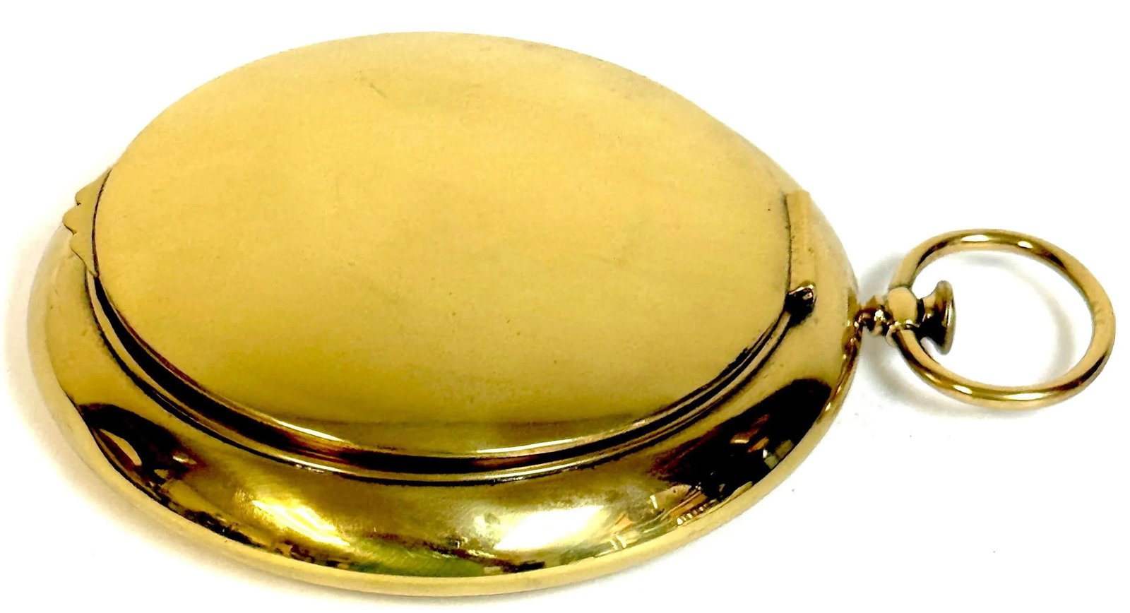 Victorian Brass Oversized Pocket Watch-Form Box, England, Circa 1880 - 2