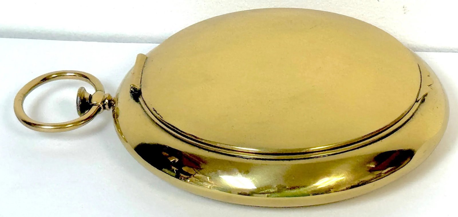Victorian Brass Oversized Pocket Watch-Form Box, England, Circa 1880 - 4