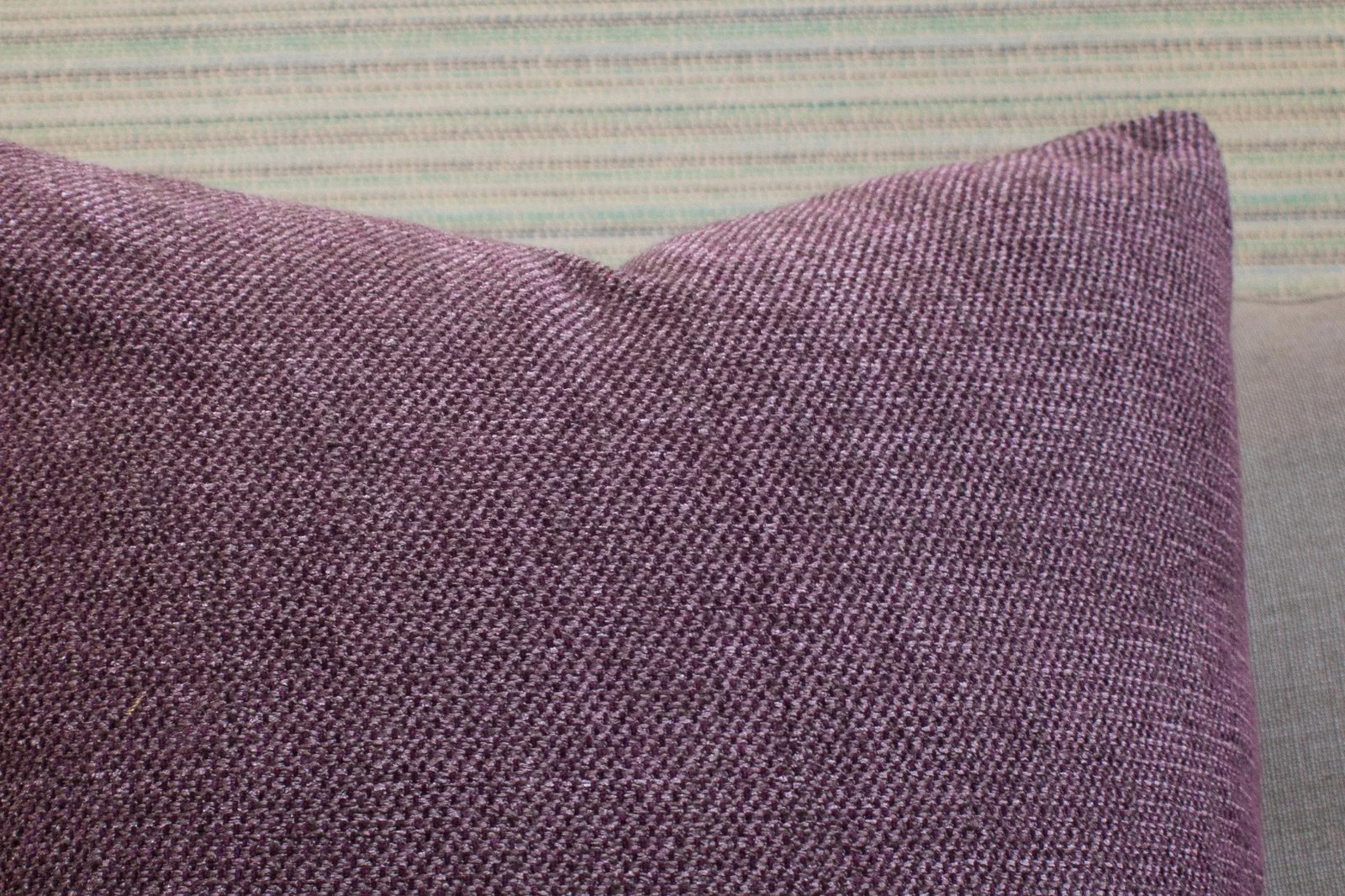 Pair of Custom Purple Chenille Pillows - 3