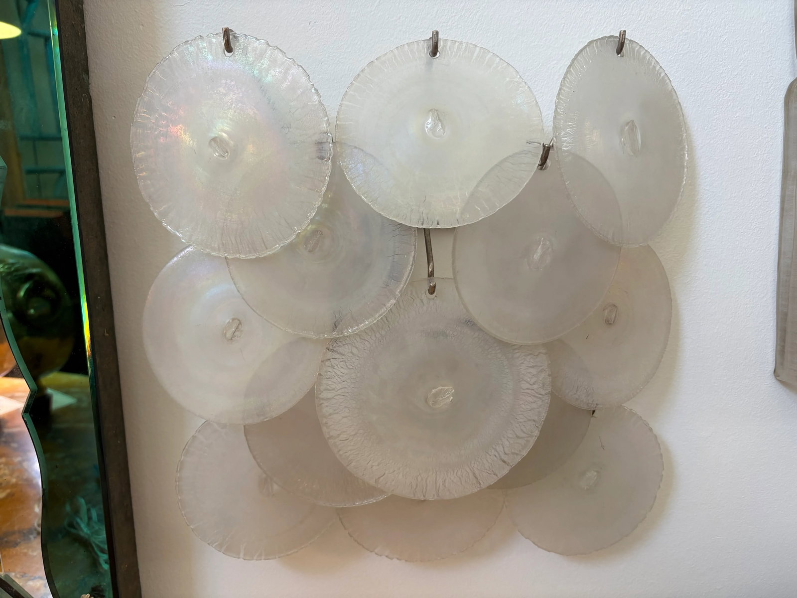 1960s Pair of Opalescent Murano Glass Sconces by Vistosi - 2