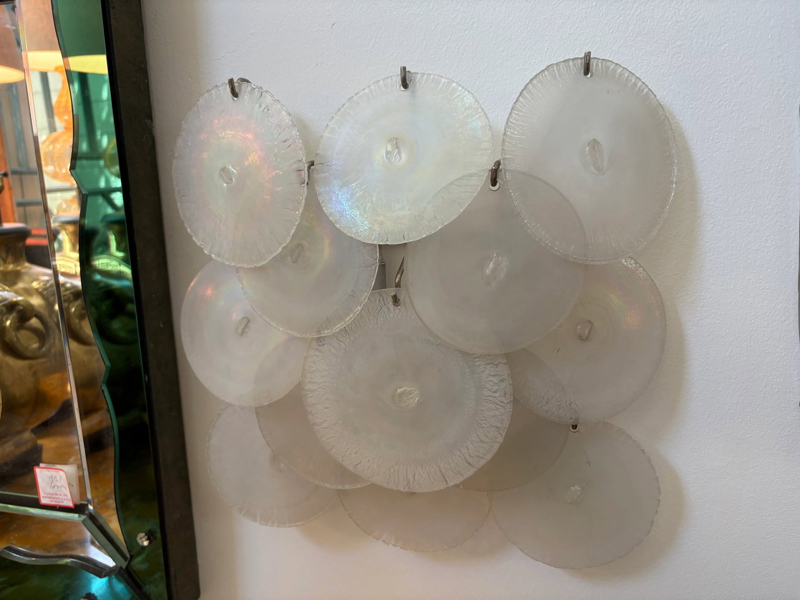 1960s Pair of Opalescent Murano Glass Sconces by Vistosi - 5