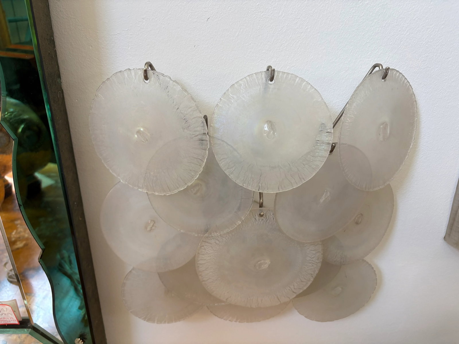 1960s Pair of Opalescent Murano Glass Sconces by Vistosi - 8