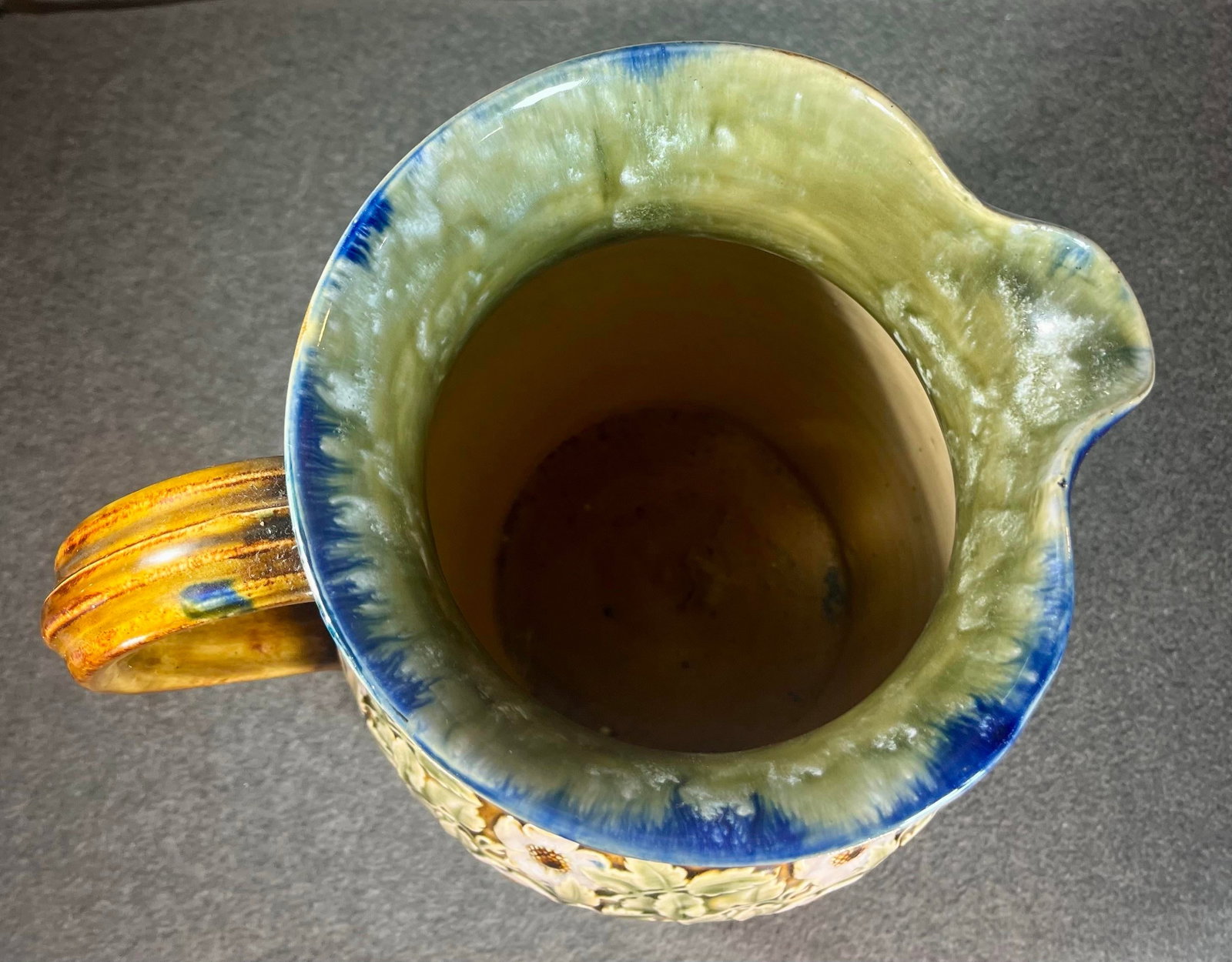 Antique Doulton Lambeth Glazed Stoneware Pitcher - 8