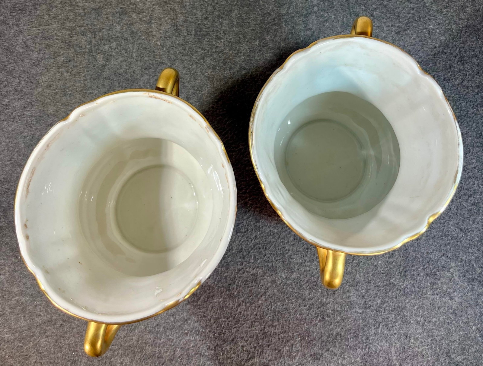 Pair of Antique Sevres Floral Porcelain Cachepots - 10