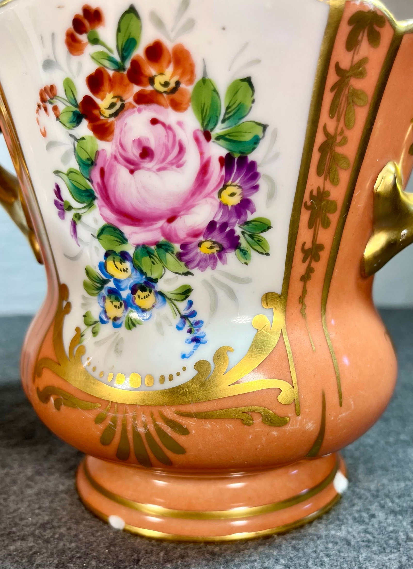 Pair of Antique Sevres Floral Porcelain Cachepots - 9