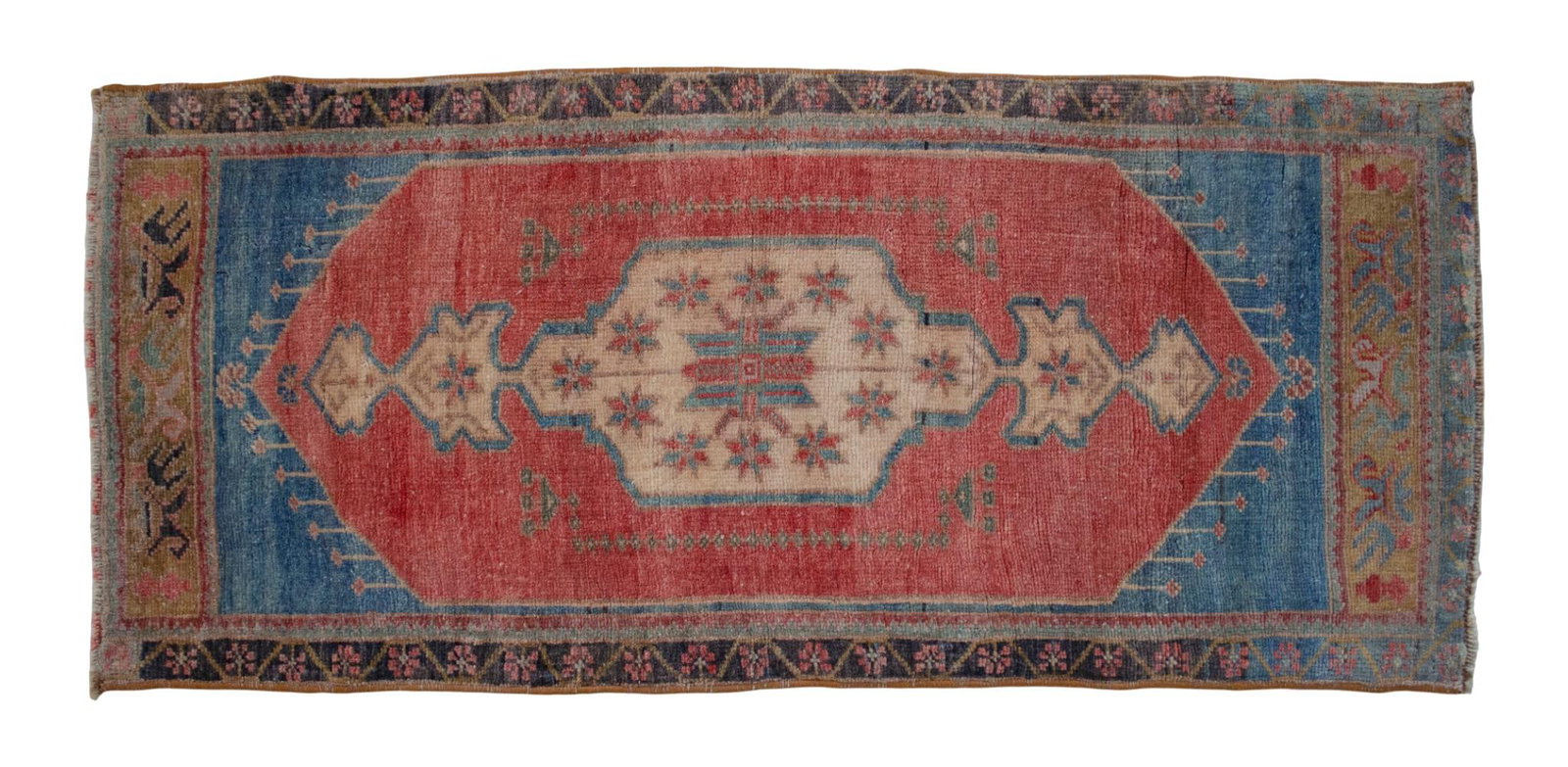 Hand Knotted Door Mat, Entryway Rug, Bath Mat, Kitchen Decor, Small Rug, Turkish Rug - 1"² - 5