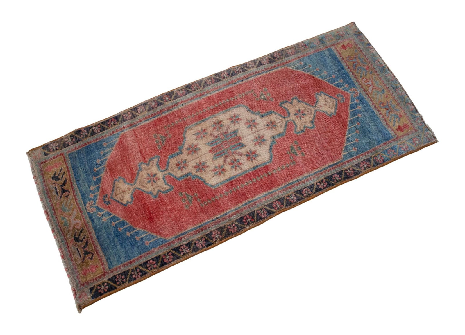 Hand Knotted Door Mat, Entryway Rug, Bath Mat, Kitchen Decor, Small Rug, Turkish Rug - 1"² - 6
