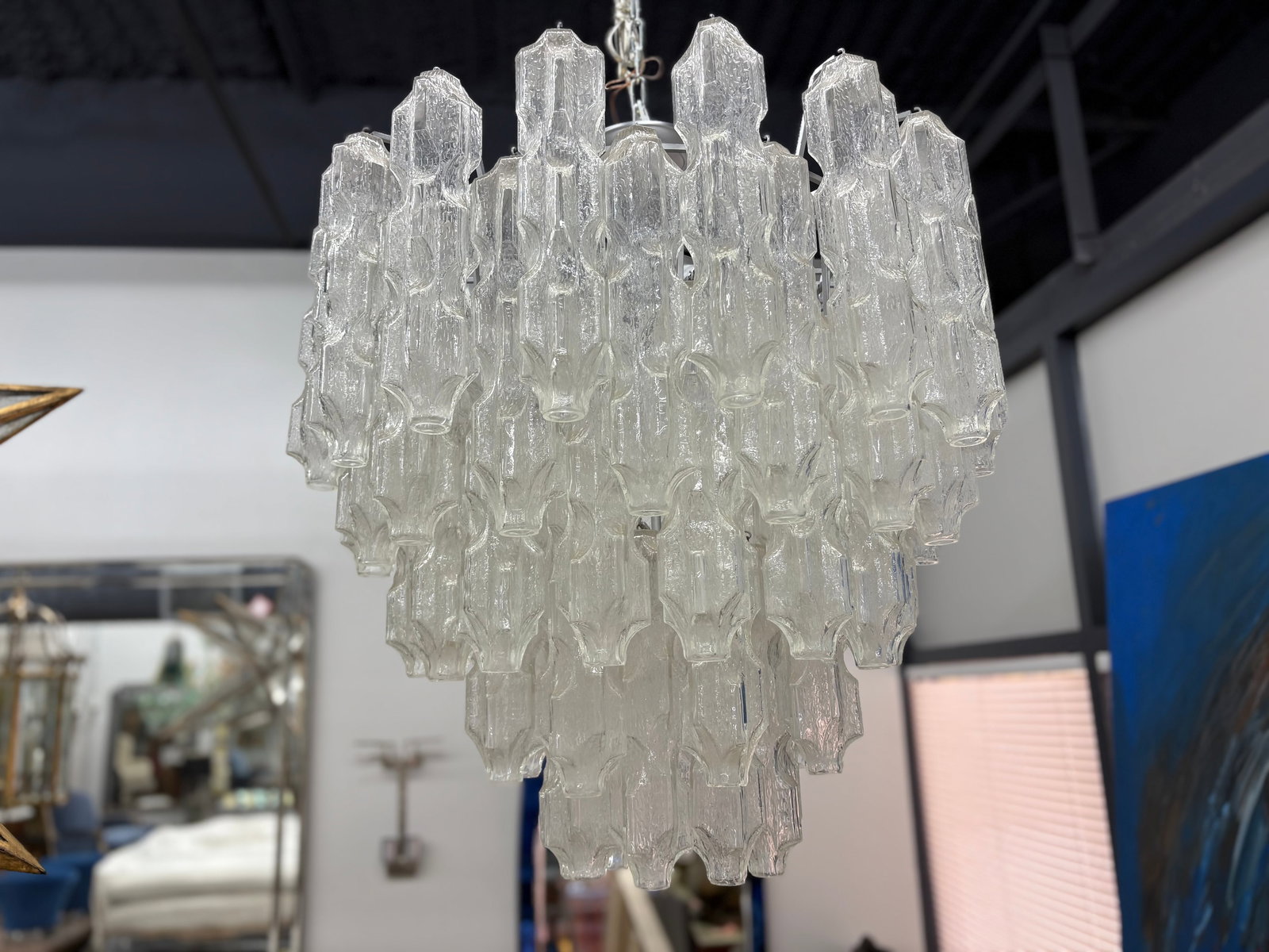 1960s Italian Modern Murano Glass Chandelier by Toni Zuccheri for Venini - 6
