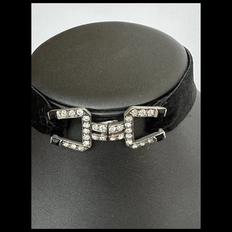 1940s Rhinestone Choker - 2