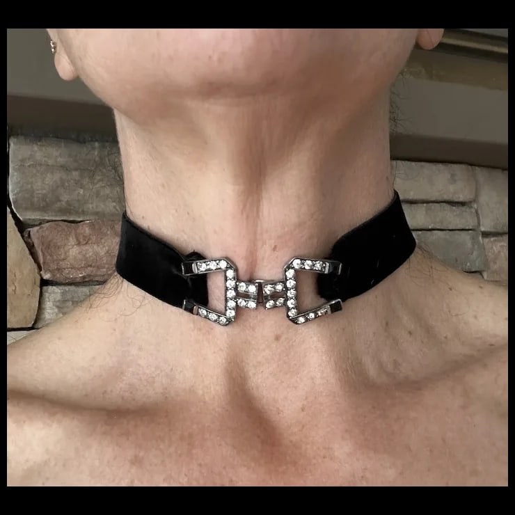 1940s Rhinestone Choker - 3