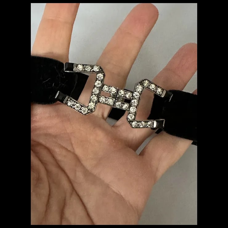 1940s Rhinestone Choker - 4