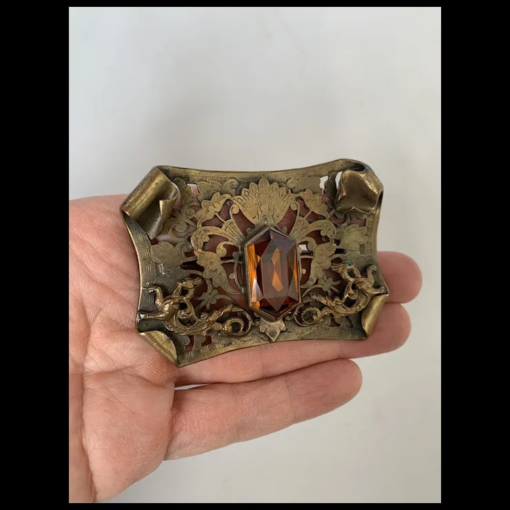 Late 19th Century Victorian Dragon Sash Pin - 7