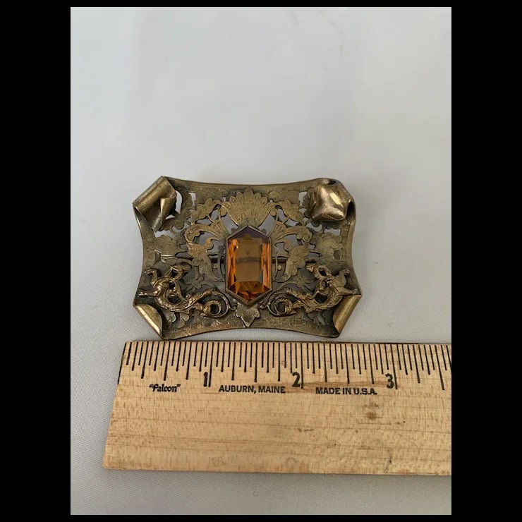 Late 19th Century Victorian Dragon Sash Pin - 8