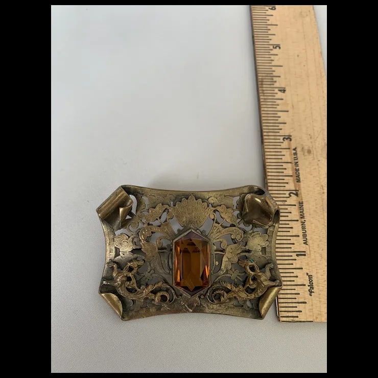 Late 19th Century Victorian Dragon Sash Pin - 9