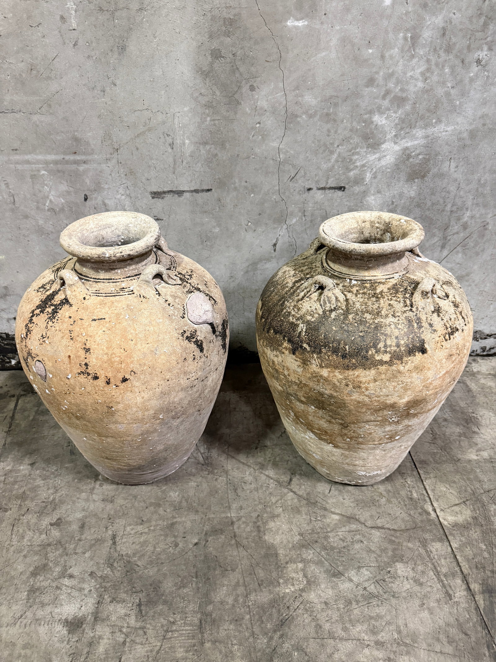 Pair of Antique Mediterranean Terracotta Olive Jars, C. 1880 - 2