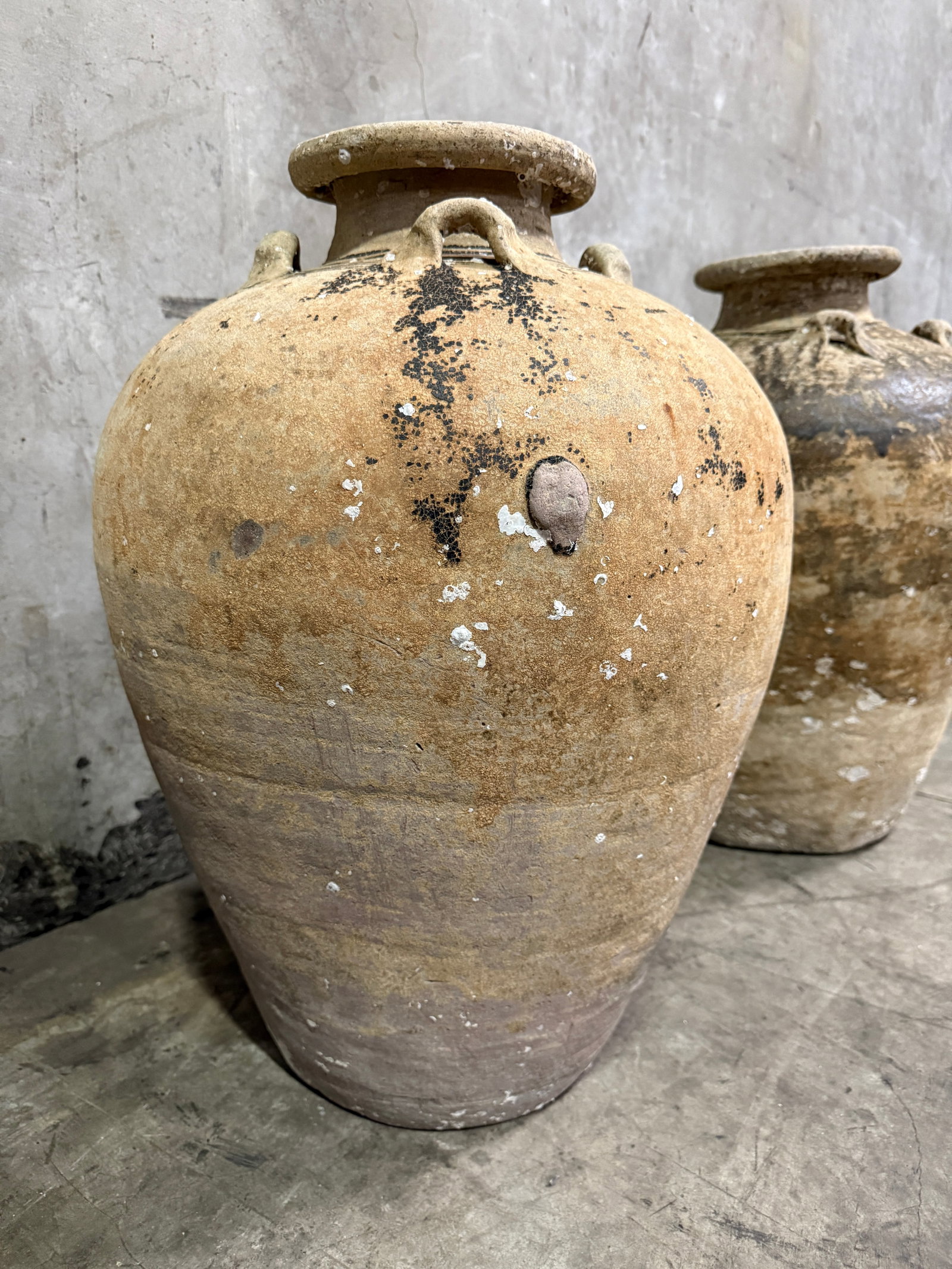 Pair of Antique Mediterranean Terracotta Olive Jars, C. 1880 - 3